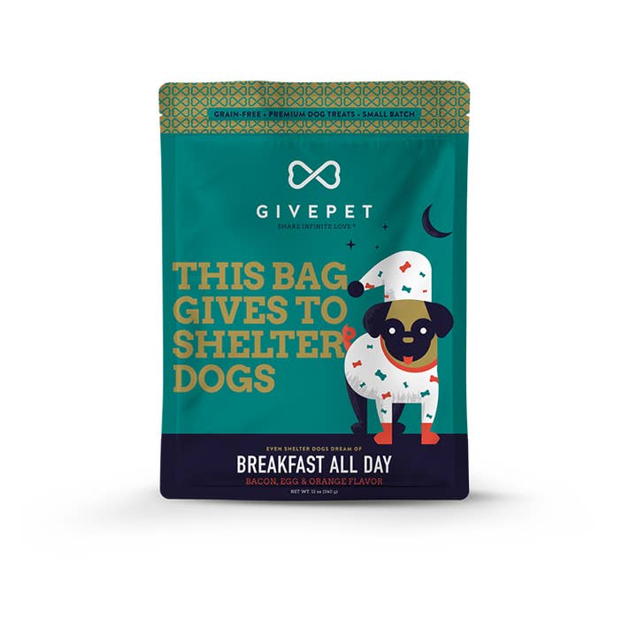 GivePet - Wholesale Pet Treats - Dog - GivePet Breakfast All Day Dog 11oz. Baked Biscuit Treats
