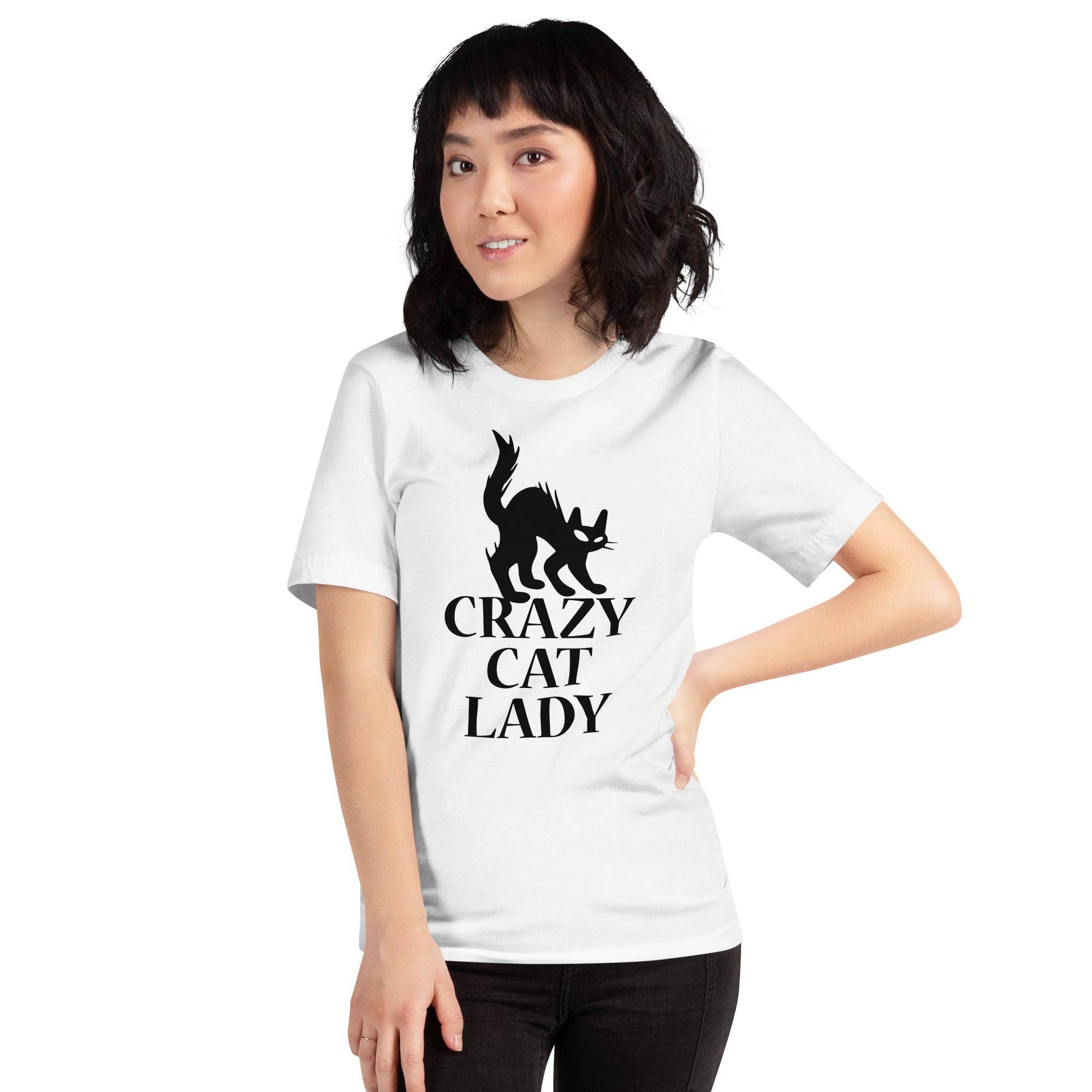Souverista - Vendita all&#x27;ingrosso Maglietta serigrafata - Donna - Maglietta unisex Crazy Cat Lady3