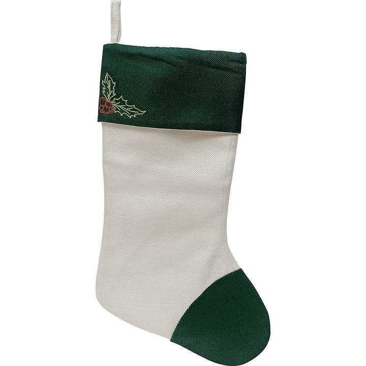 Green Knit Christmas Stocking for wholesale by PolarX Ornaments