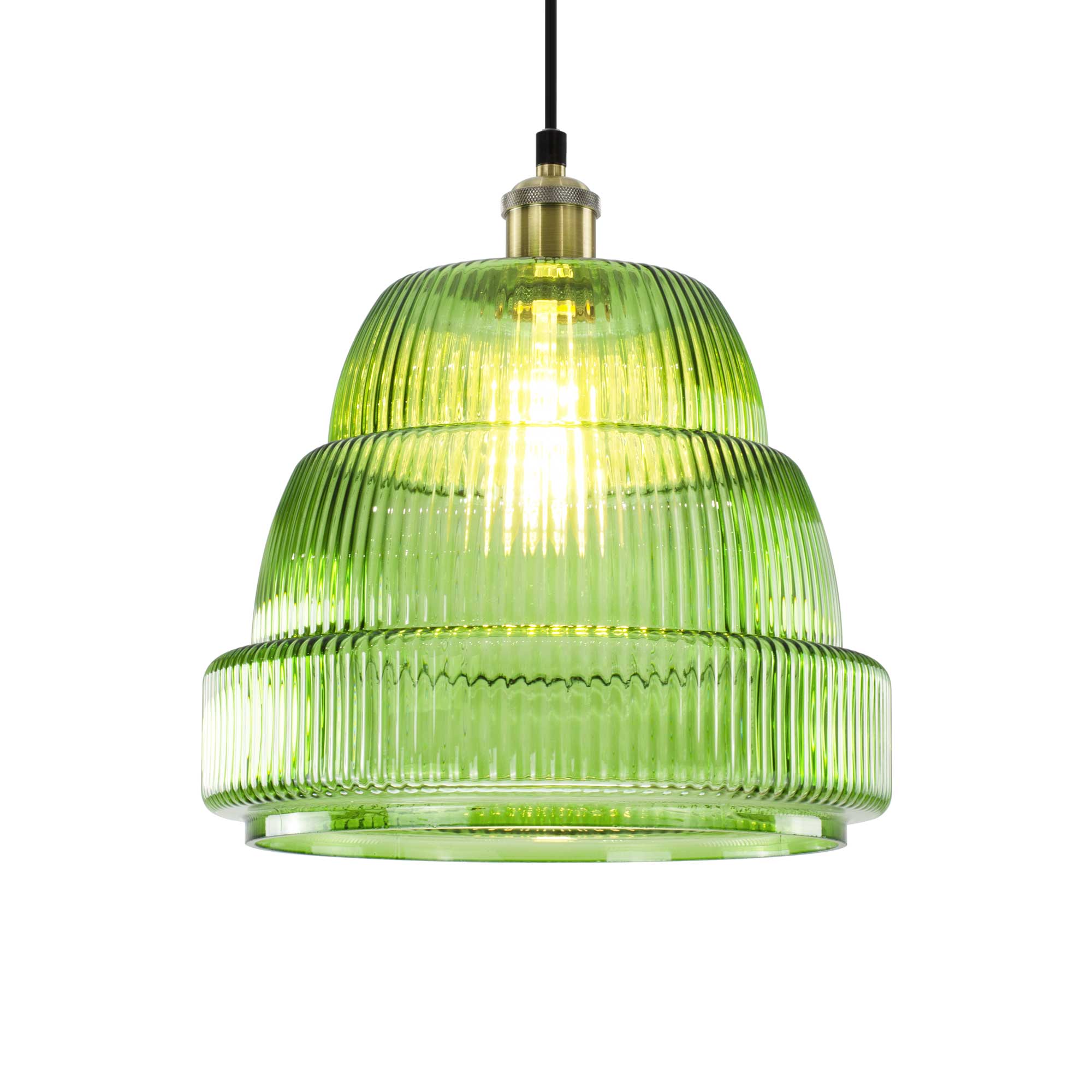 C-Création - Wholesale Kroonluchter/hangend licht - Gekleurd geribbeld glazen hanglamp Chani16