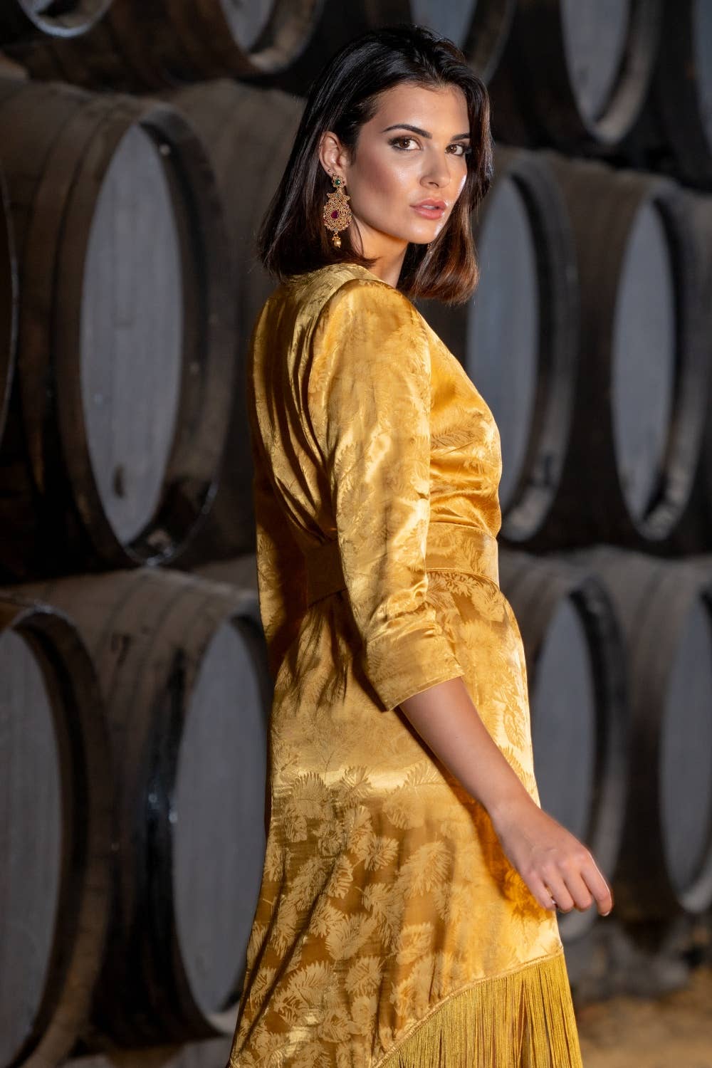 Catavino Mustard Dress Káhyra for wholesale on Faire2