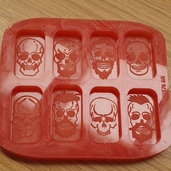 Skull Men Halloween Wax Melt Silicone Mould - HB Style Size for wholesale by Mr Resin