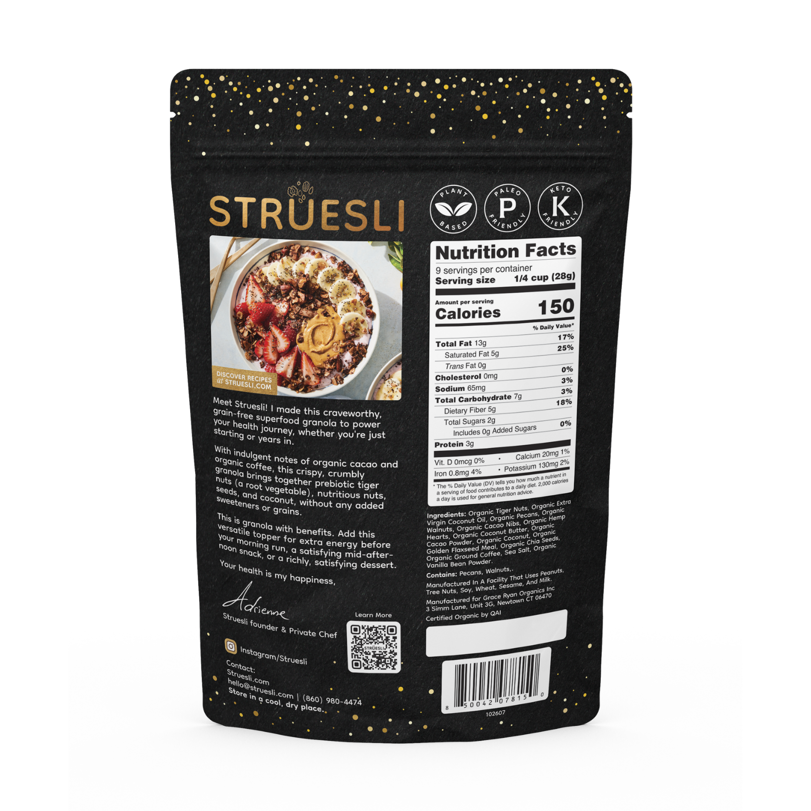Struesli Granola Redefined - Wholesale Granola - Struesli Organic Granola | Cacao & Coffee | 9oz, Gluten-free1