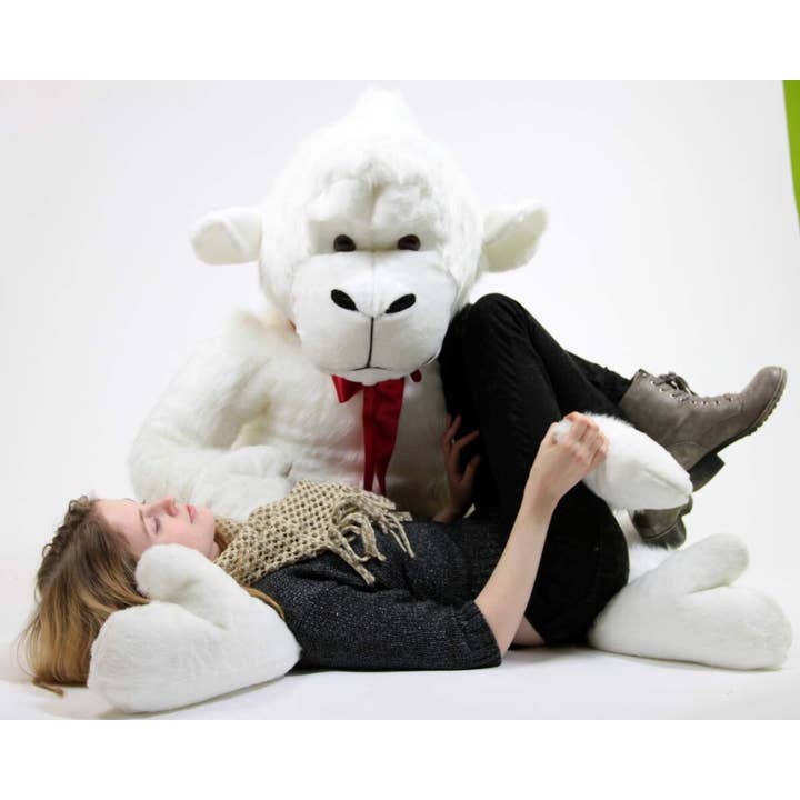 Big Plush - Vente Peluche – enfant et bébé - Gorille géant en peluche blanc de 6 pieds de 72 pouces fabriqué aux États-Unis4
