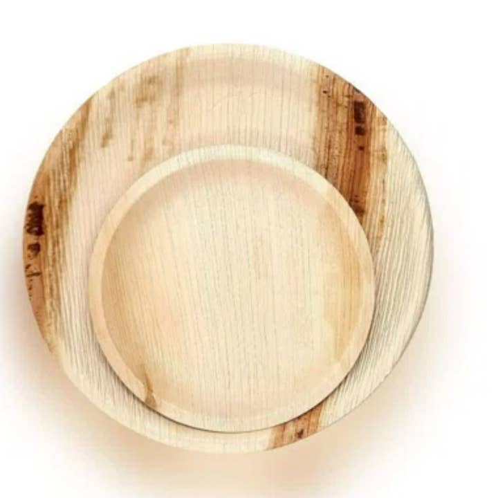 Palm Plates LLC - Wholesale Dinner Plate - 10" Extra Large Round Compostable Palm Leaf Plate3