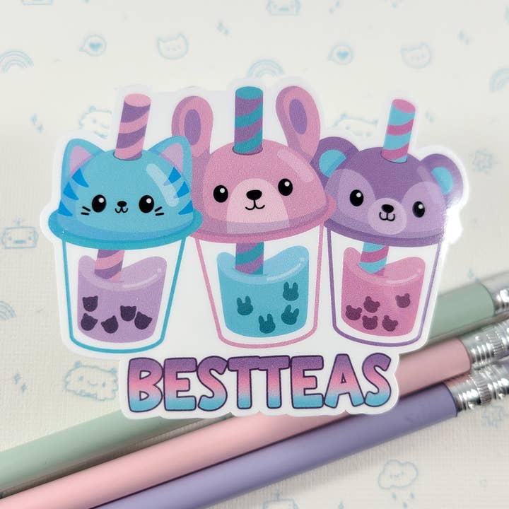 Boba Besties Sticker for wholesale by FunUsual Suspects