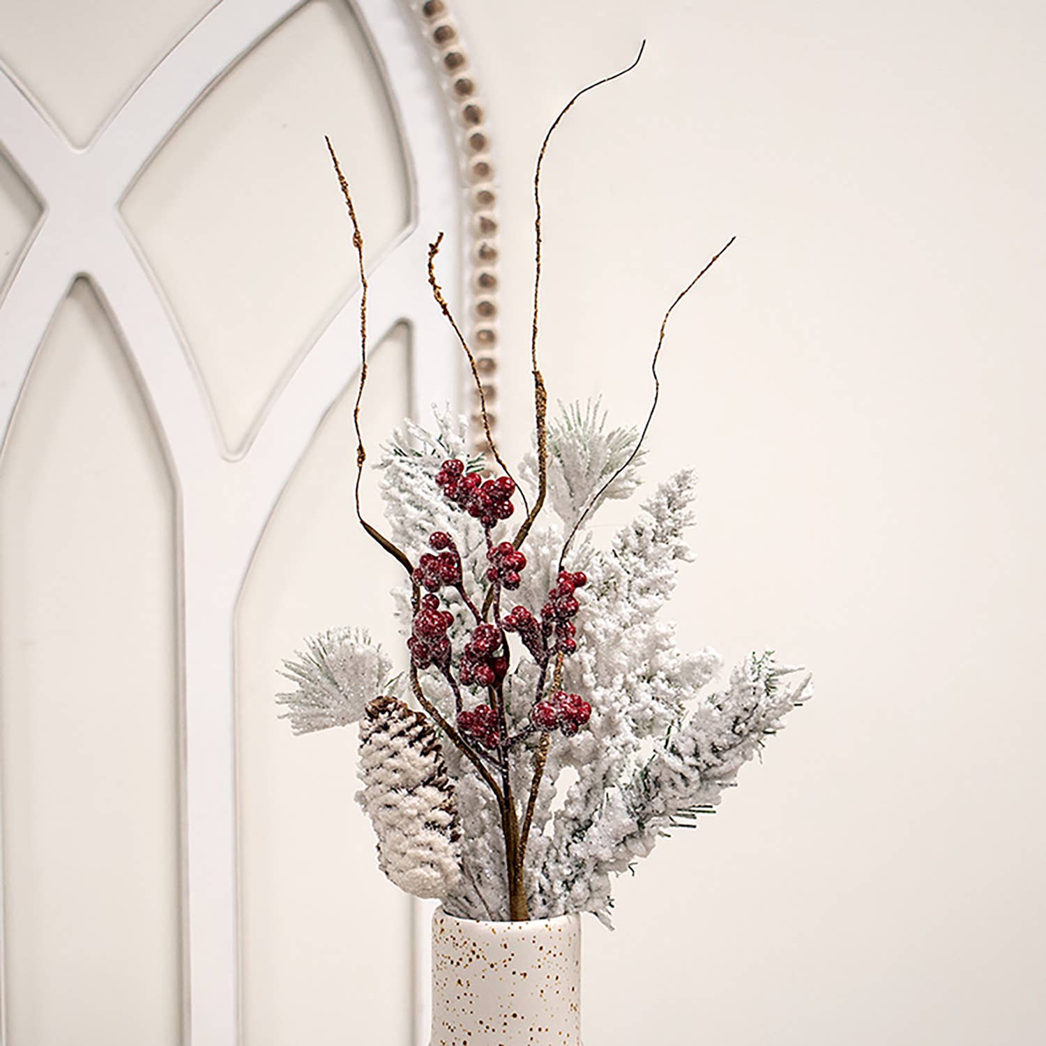 Col House Designs – Decoração de Natal por atacado – Colher Frosty Pines & Berries - 15"1