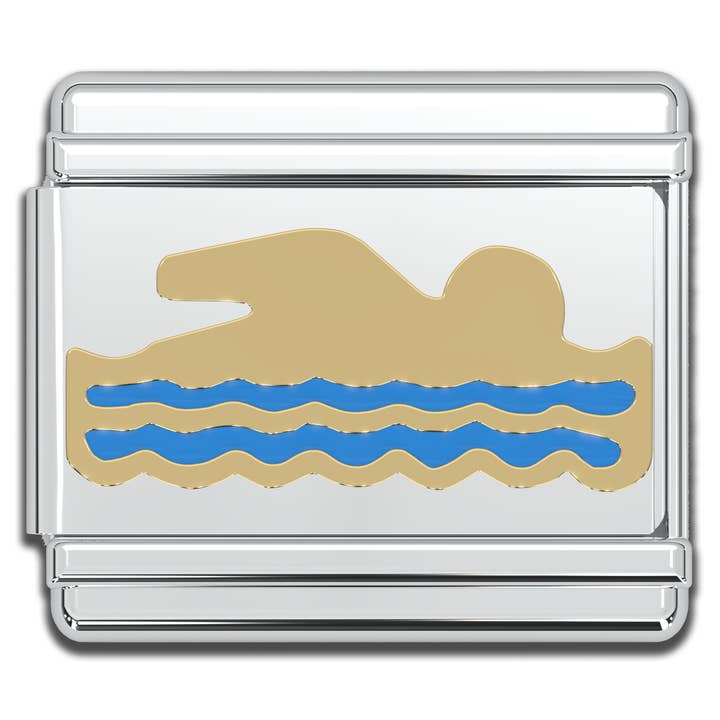 Italian Charm Bracelet Charms - 9mm Swim Links for wholesale by Natalia