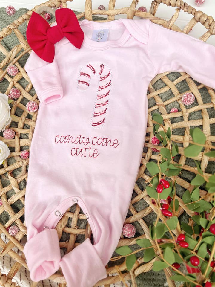 Wonderfully Made - Wholesale Jumpsuit - Baby - Baby Romper | Light Pink Girl Romper Candy Cane Cutie3