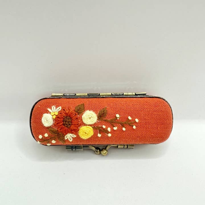 Quince Fables - Wholesale Lip Balm Case/Holder - Embroidered Lipstick Case, Collection Cecilia (NO MIRROR) 🪡 6