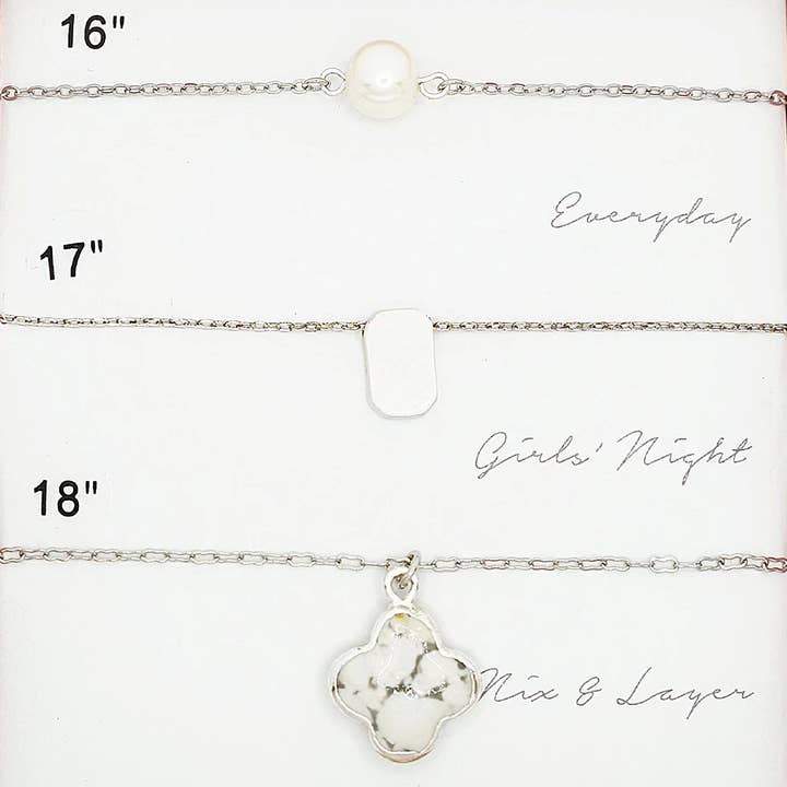 RH 3PC Assorted Layering Pendant Necklace Gift Set for wholesale on Faire