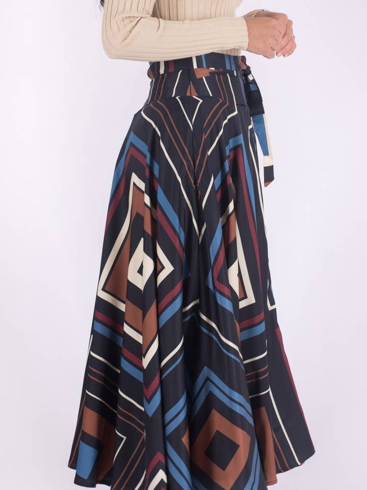 Sandy Skirt (Brown Multi) for wholesale by Yakira Bella