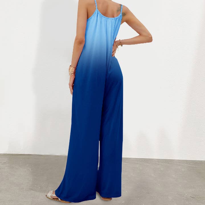 Rosa Clothing - Wholesale Jumpsuit - Women's - Sleeveless Gradient High-Waisted Jumpsuit