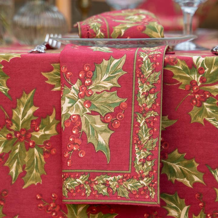 Conjunto de Guardanapos Winterberry de 4 - Vermelho por atacado de April Cornell
