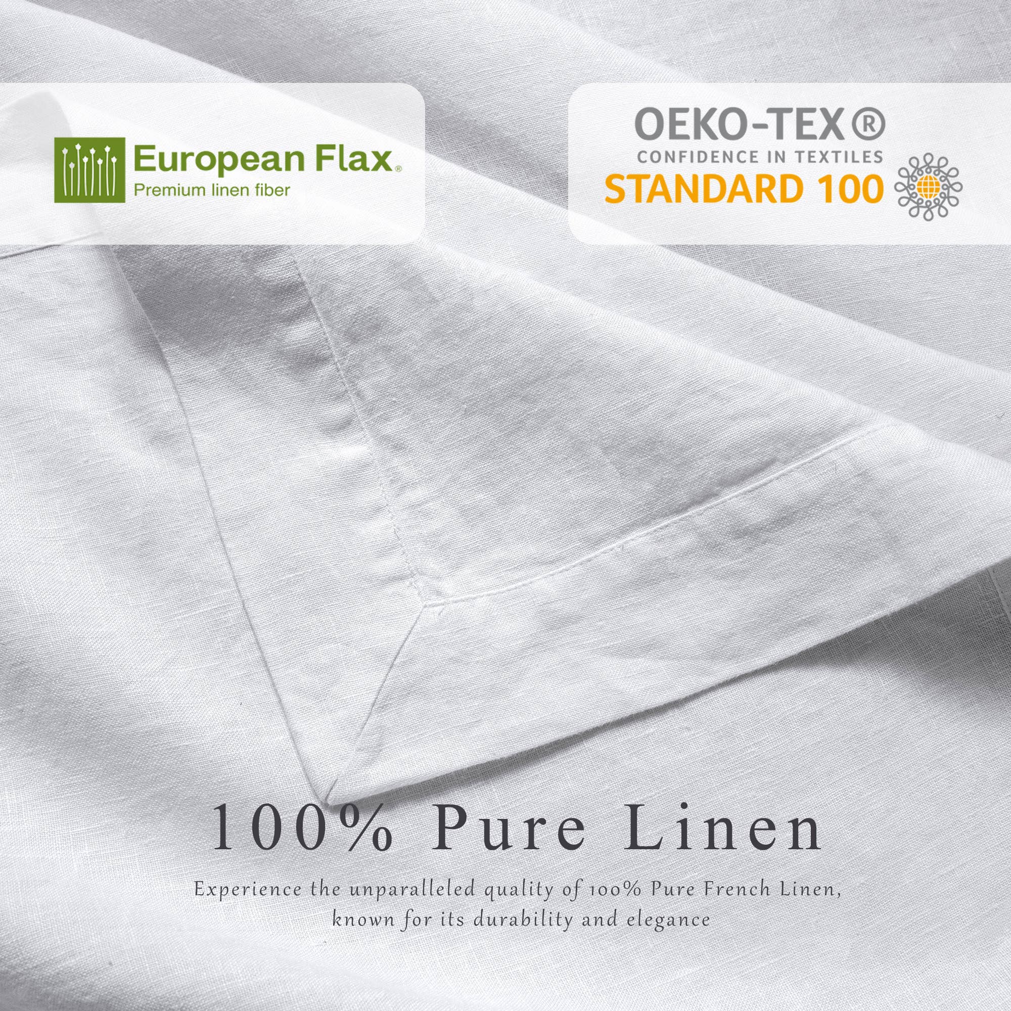 Triton Linen - Wholesale Dinner & Cloth Napkin - Pure French Linen Napkins 100% Linen Cloth Napkins, Set of 46