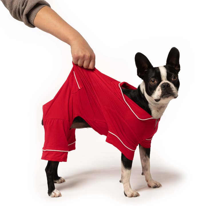 fabdog - Venta al por mayor Pijama - Perros - Pijama rojo de modal para perro, edición San Valentín1