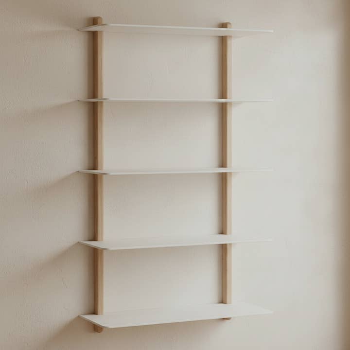 Studio Nordhaven - Wholesale Wall Mounted Shelf - NIVO Shelf Large E - light oak/white