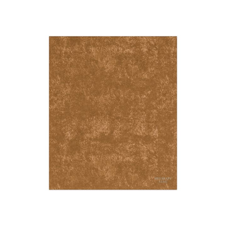 SWEARAPY™ LUXE Plaid en Velours Écrasé | Décoration Intérieure de Luxe Ultra-Douce pour Canapé et Lit-Cognac pour la vente par Swearpy