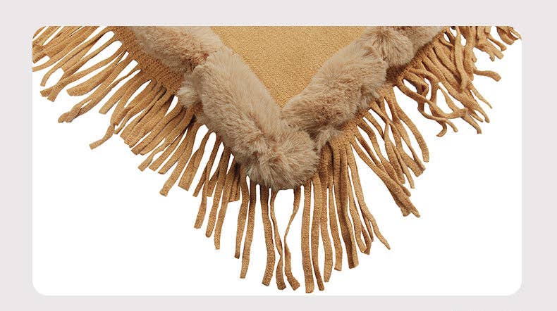 Ole - Wholesale Cape - Women's - Collar Pullover Tassel Cape S02143