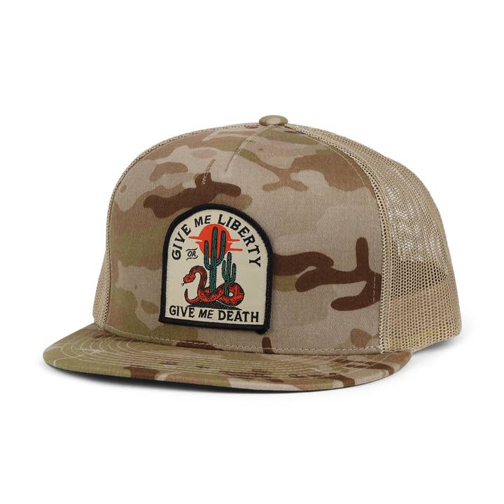 Liberty or Death Brown Camo Hat | The Brave Ones for wholesale by The Brave Ones
