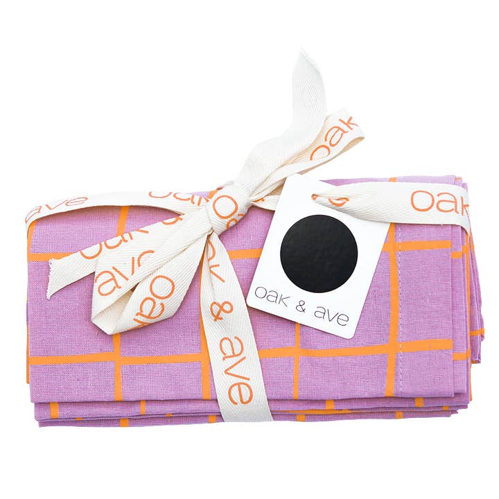 WHOLESALE - Wobbly Check Napkin - Pack of 4 or 8 for wholesale by Oak & Ave