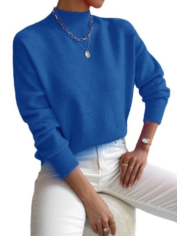 Masyal - Wholesale Knit Sweater - Women's - Autumn Winter Half Turtleneck Long Sleeve Sweater12