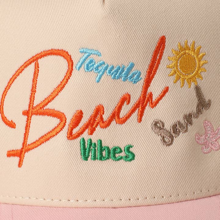 Fashion City - Wholesale Trucker Hat - Unisex - BEACH TEQUILA SAND VIBES Two-Tone Trucker Hat10
