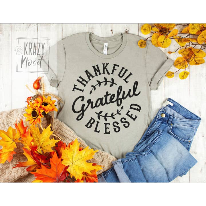 Thankful Grateful Blessed for wholesale by Krazy Kloset