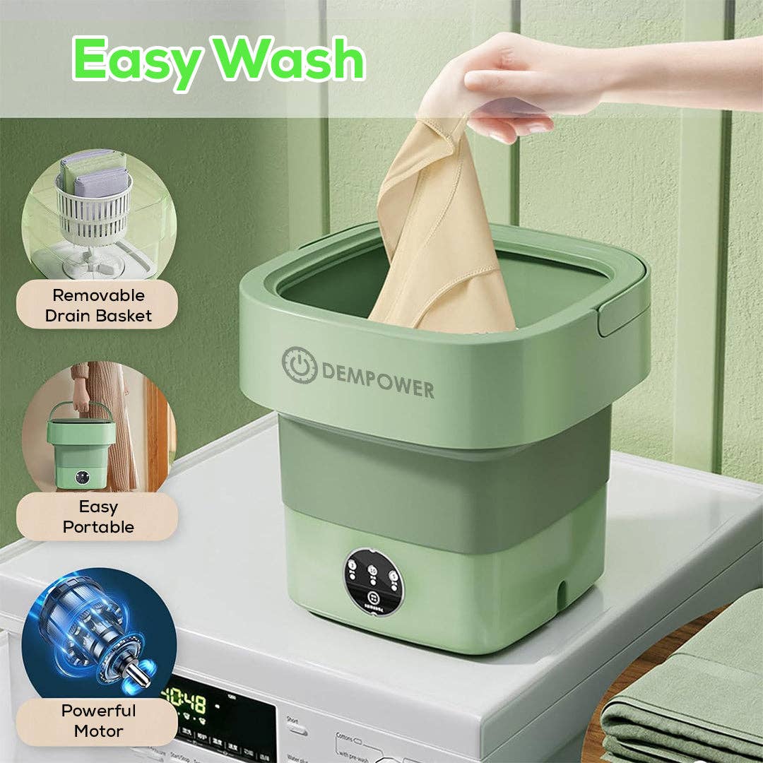 Mtistanbul LTD – wholesale Kitchen appliance – Mini Foldable Washing Machine – Perfect for Travel & Camping - Compact & Easy for Small Spaces3