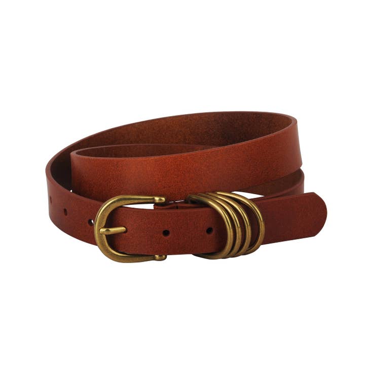 Most Wanted USA - Wholesale Belt - Women's - Multi D-Ring Genuine Leather Belt