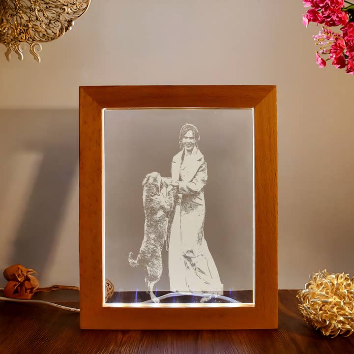 CanvasChamp - Wholesale Picture Frame - Custom 3D Photo Lamp - Engraved Picture Night Light4