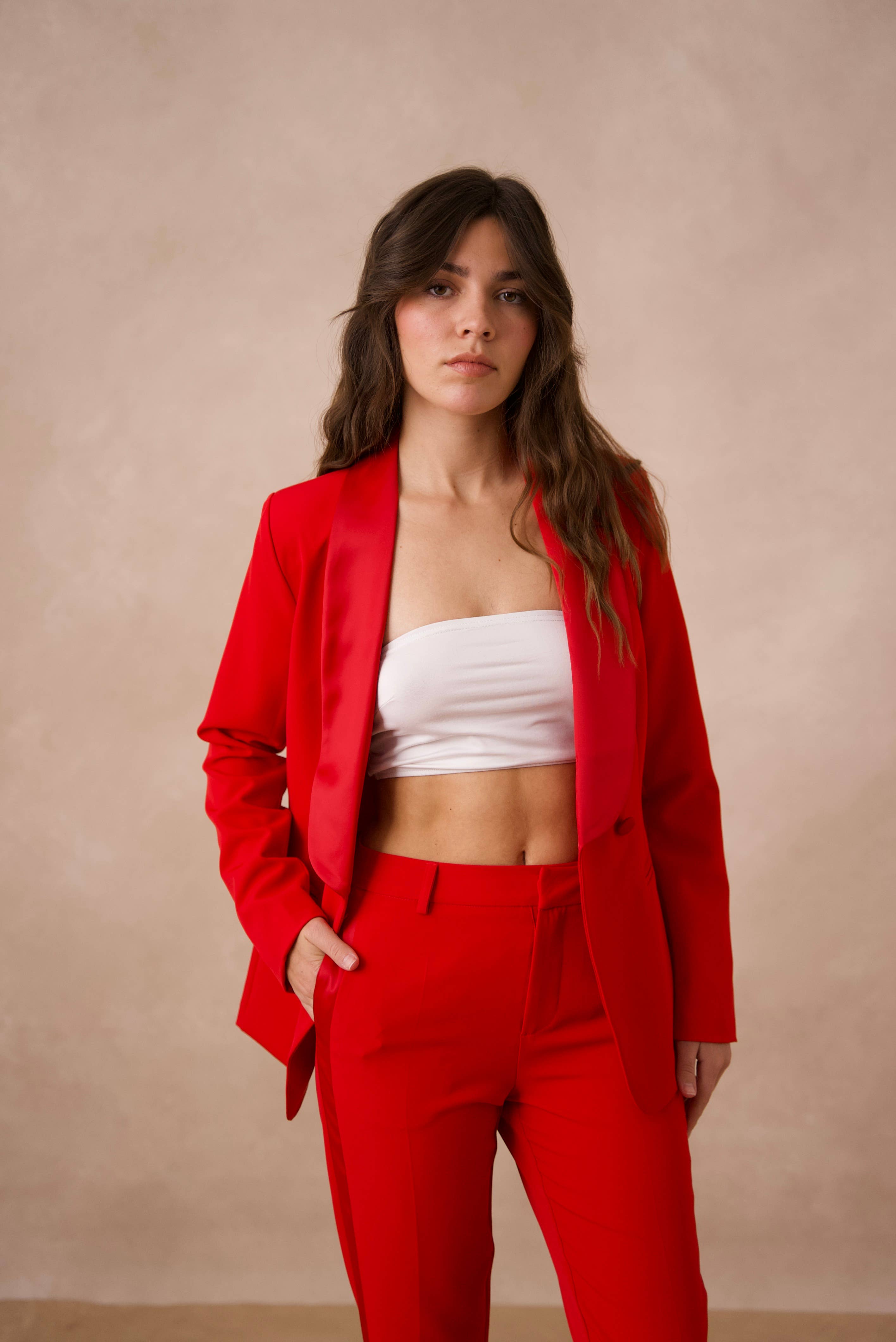 Attentif Paris – Engroshandel Habitjakke – til kvinder – Slim fit plain smokingjakke60