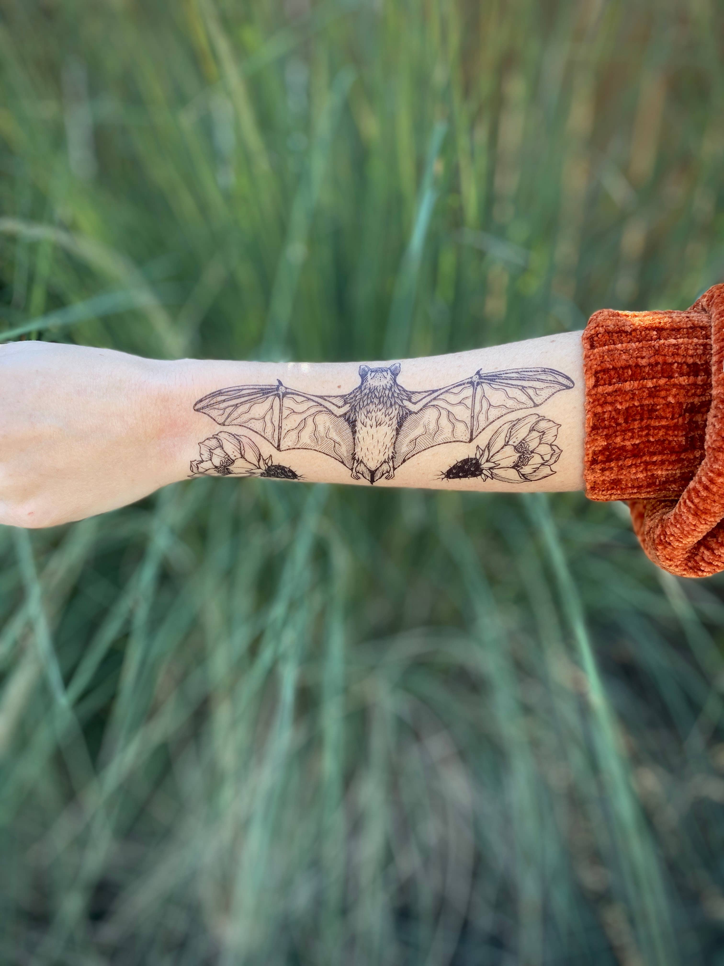 NatureTats - Wholesale Temporary Tattoo - Free-tailed Bat Temporary Tattoo7