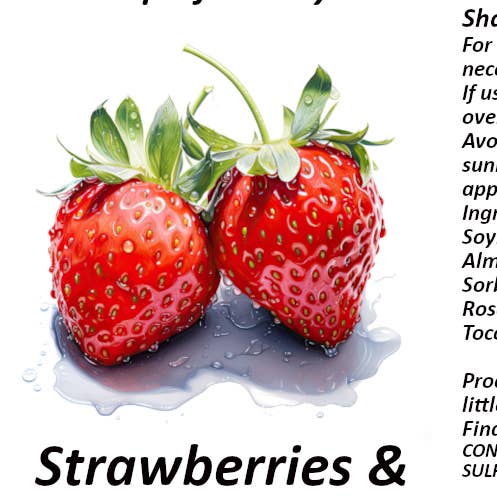 Huile de massage et pour le corps Fraises & Crème pour la vente par Little Shop of Smelly Goods