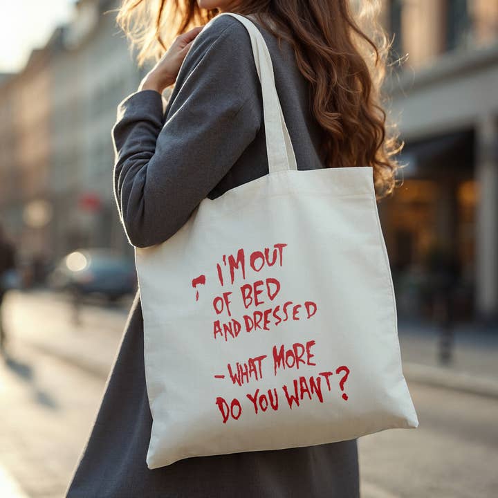 Banksy's Graffiti Street Bag - I'm Out of Bed for wholesale by URBAN.ITY SRL