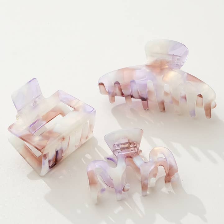 Lilac Cloud S/M - Assorted Claw Clips for wholesale by Adorro