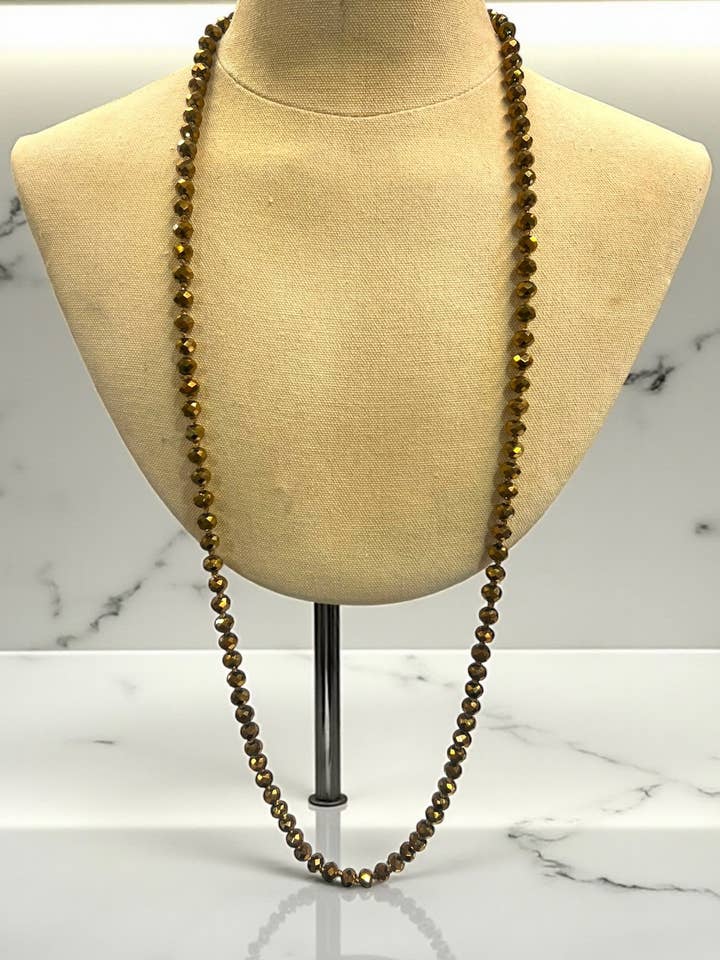 36" Handmade Crystal Necklace for wholesale by Ava Capri