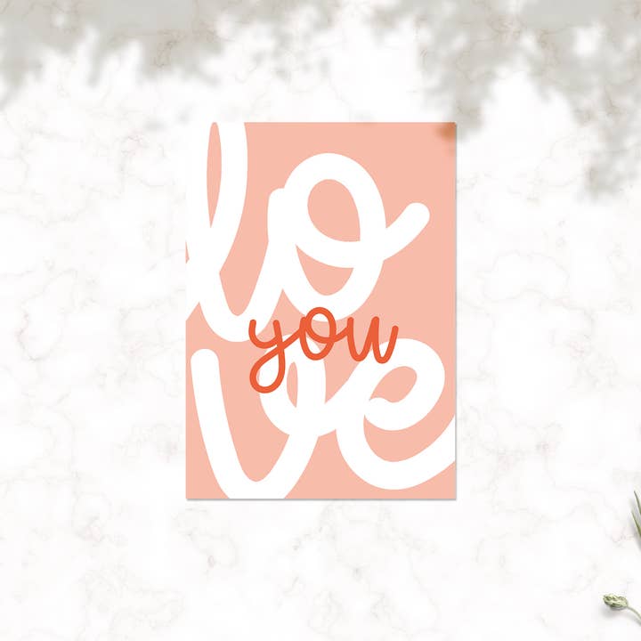 Biglietto «Love You» per la vendita all'ingrosso da parte di LES-ILLUSTRATIONS-DE-FIONA