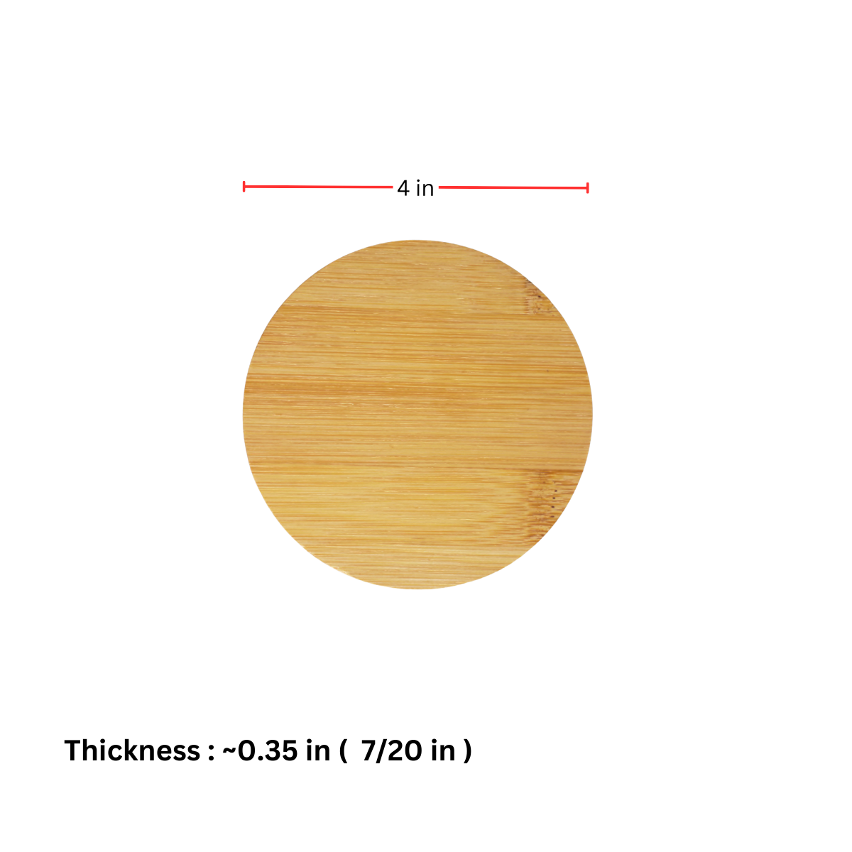 INVISION - Wholesale Coasters - 72pc Bulk 4" Bamboo Coasters – Blank for Custom Engraving18