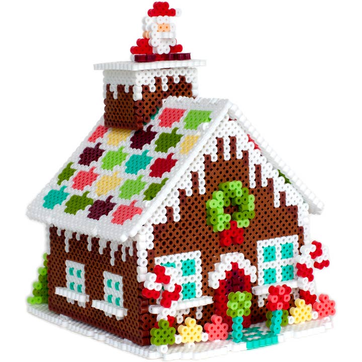 Anker Play Products - Wholesale DIY Craft Kit - Kids - Perler Beads Gingerbread Theme House Kit