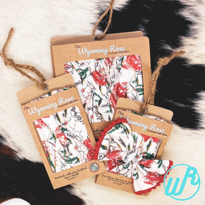 Cowboy Christmas Headband for wholesale by The Wyoming Rose