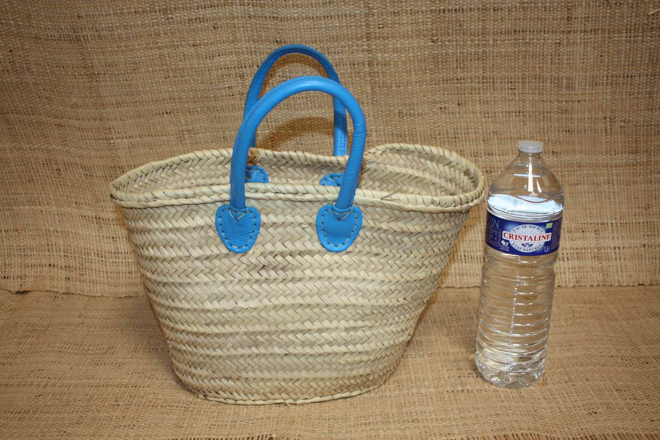 Boutique Huléti - Wholesale Beach Bag - Rattan Shopping Basket | Straw Beach Bag | Wicker Market Tote - Round Leather Handles: Several Colors Available2