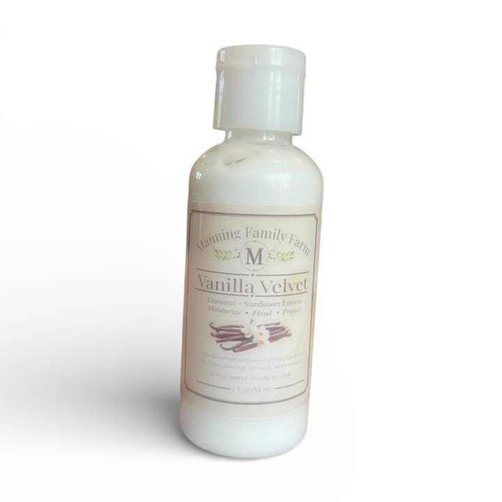 2.25 oz. Natural Coconut & Sunflower Oil Hand & Body Lotion for wholesale by Manning Family Farm