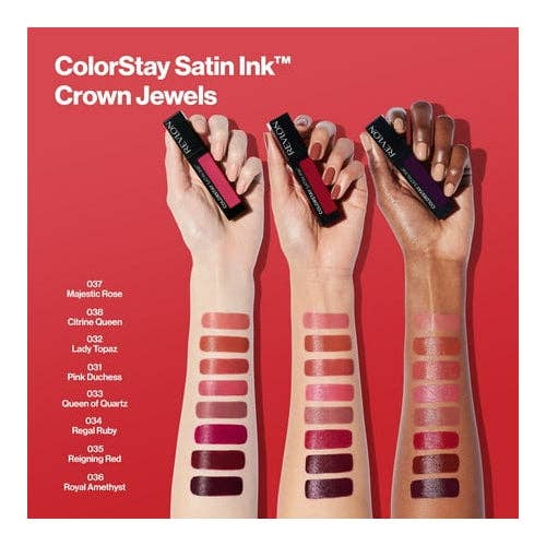 Kasa Style - Wholesale Lipstick - Revlon ColorStay Satin Ink Crown Jewels Long Lasting Lipstick with Vitamin E, 038 Citrine Queen, 0.17 fl oz.9