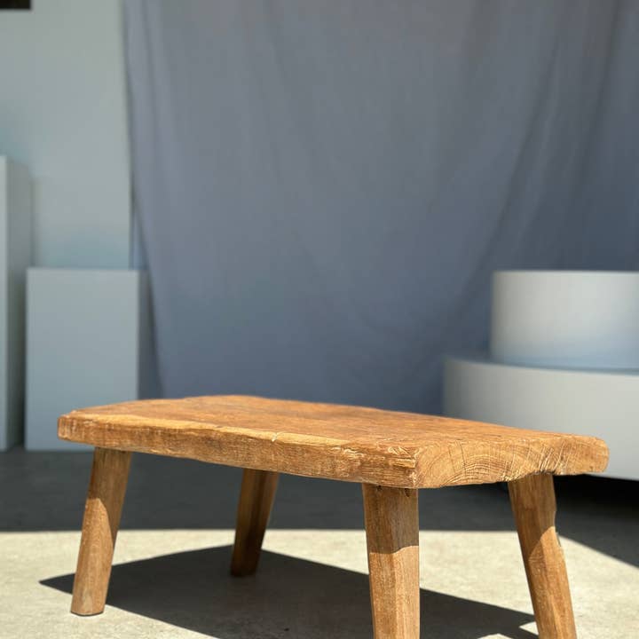 Office Objets - Venta al por mayor Mesas auxiliares - Mesa baja pequeña de teca rubia cuadrúpeda H:30 L:63,5 l:4048