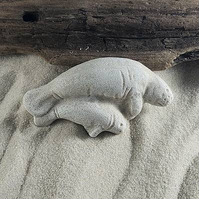 Manatee and Baby Sand Magnet for wholesale by The Sand Store by Creative Artworks, Inc.