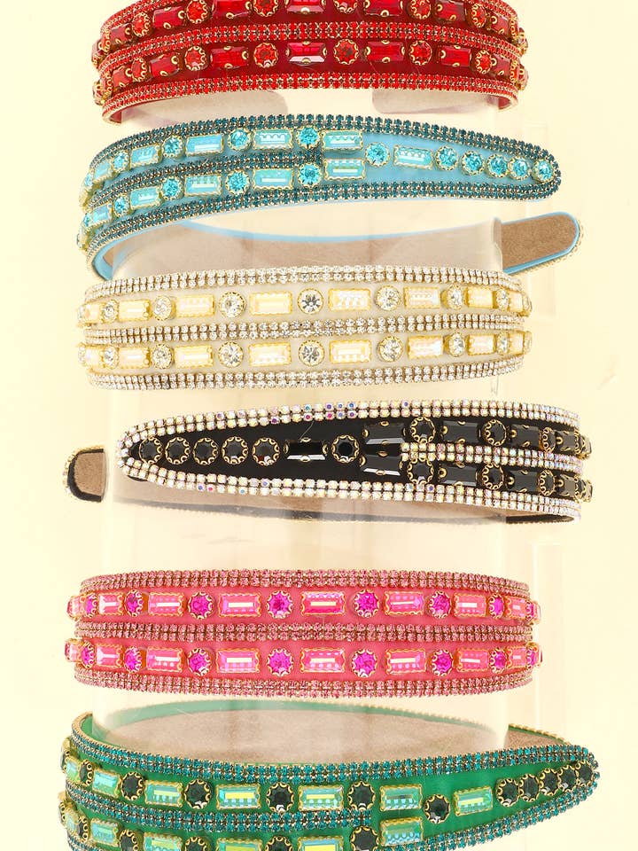 Ornate Crystal Rhinestone Embellished Headband for wholesale by SP Sophia Collection