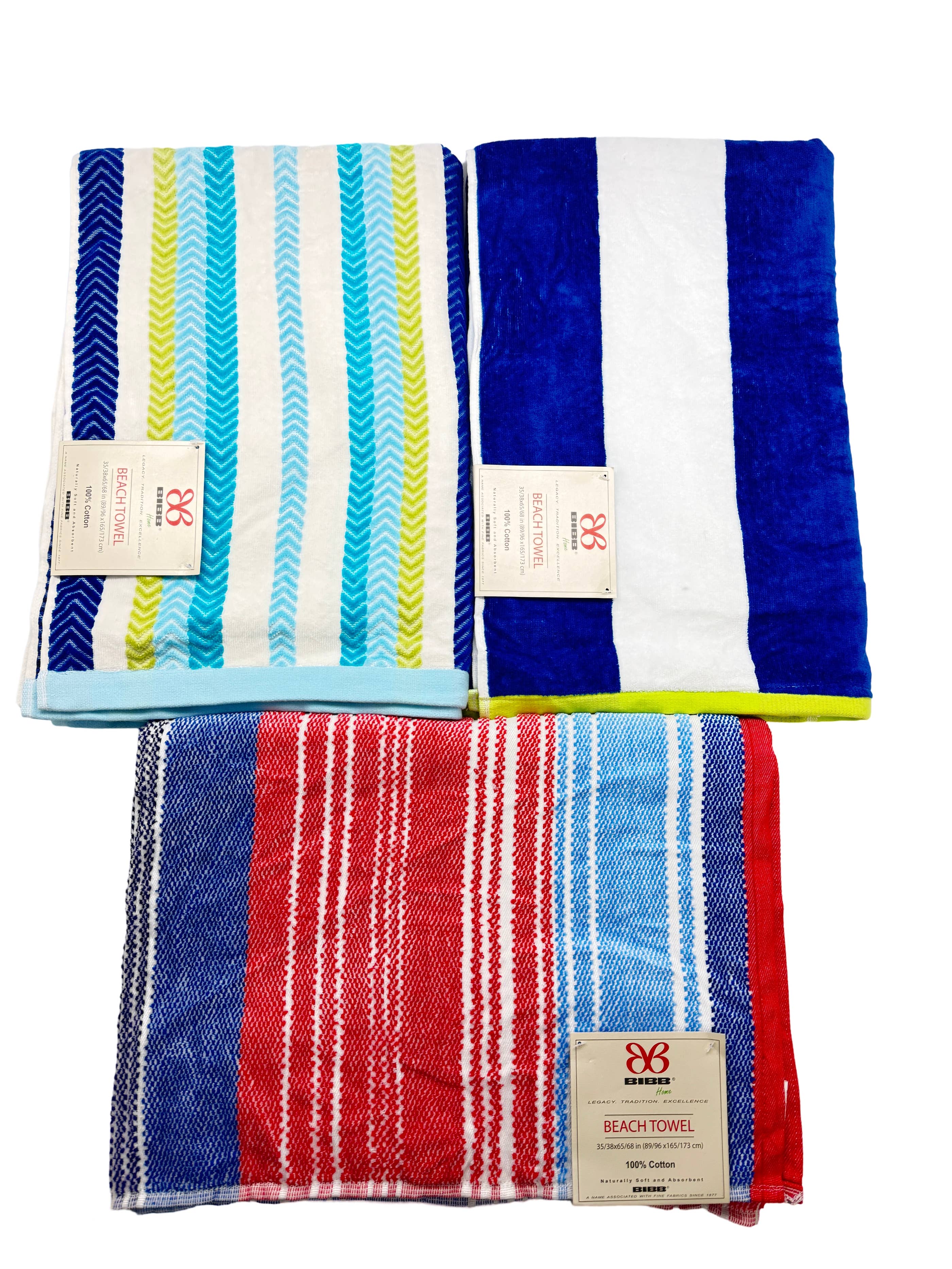 Bed Bath Fashions - Wholesale Beach Towel - BIBB Velour Cotton Heavyweight Jacquard 18-20 LB Beach Towel1