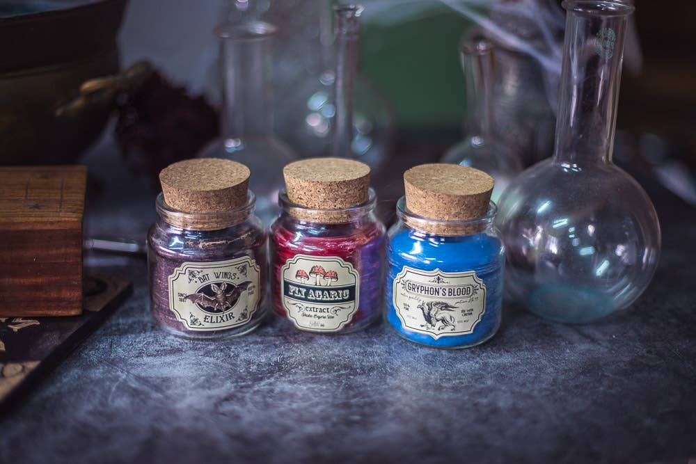 Costurero Real - Wholesale Jar/Filled Candle - Halloween Decor Potion Candle Apothecary Witch Mushrooms4