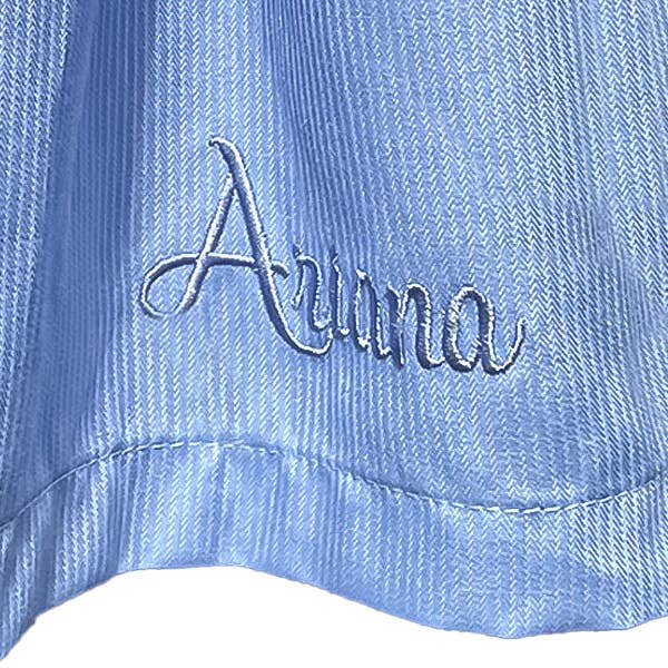 MARCELA – wholesale Klänning - Baby – Periwinkle Smockklänning med Fladdrande Ärmar2